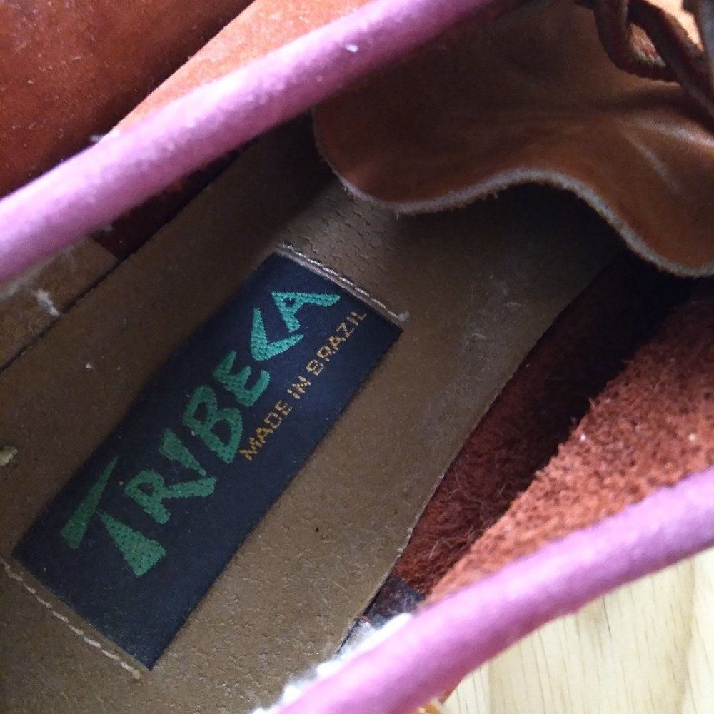 Vintage Tribeca Three Tone Leather Wallabee Loafer Shoes - Picture 7 of 7